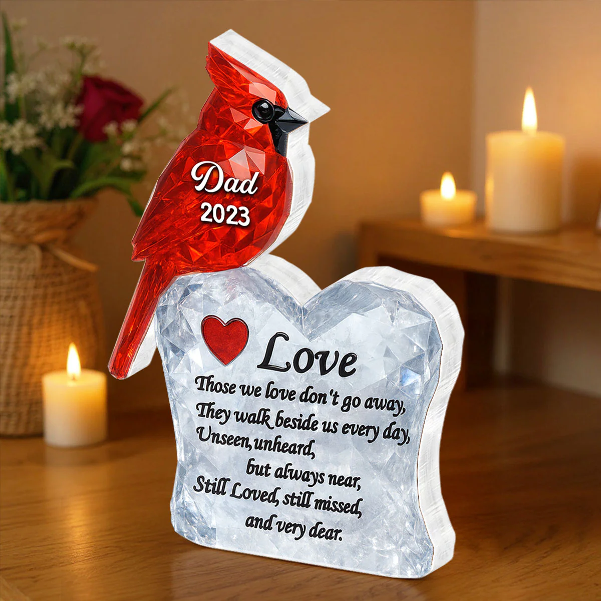 Those We Love Don't Go Away - Personalized Acrylic Block - Heartfelt Memorial Keepsake for Loved Ones - Image 5