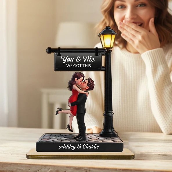 Timeless Love Under The Light - Personalized 2-Layered Wooden Plaque - Heartfelt Anniversary Gift, Wedding Gift For Couple, For Him, For Her - Image 4