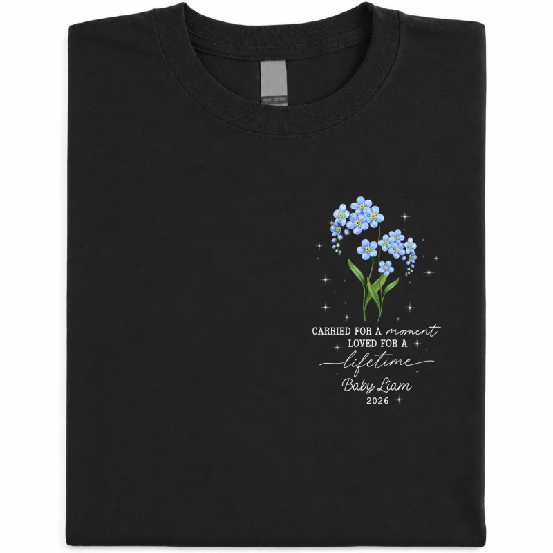 Tiny Bloom Forever - Personalized Shirt - Memorial Sympathy Gift for Baby Loss - Image 11