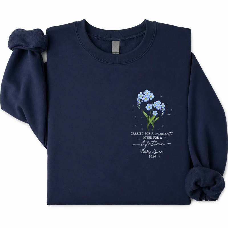 Tiny Bloom Forever - Personalized Shirt - Memorial Sympathy Gift for Baby Loss - Image 15