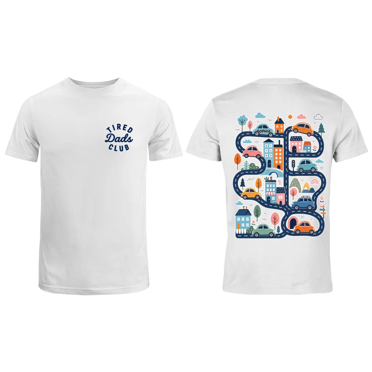 Tired Dads Club, Play Cars On Dads Back - Personalized Shirt - Funny Father's Day Gift For Dad, Husband - Image 12