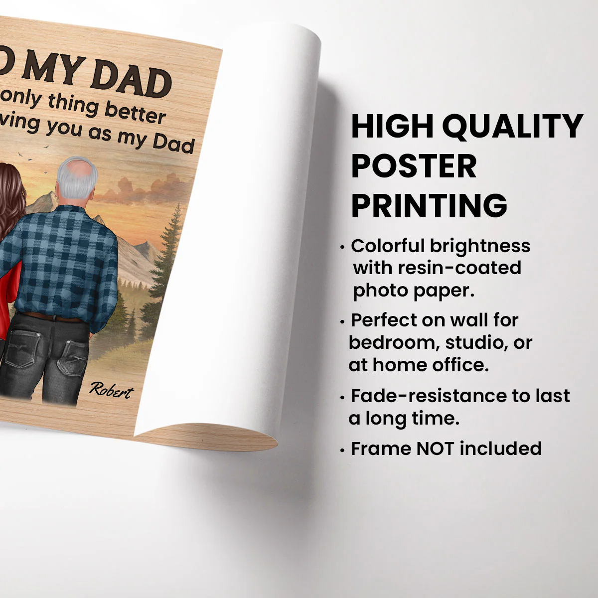 To Dad My Children Having You As Their Grandpa Fist Bumps Personalized Poster, Gift For Dad - Image 6