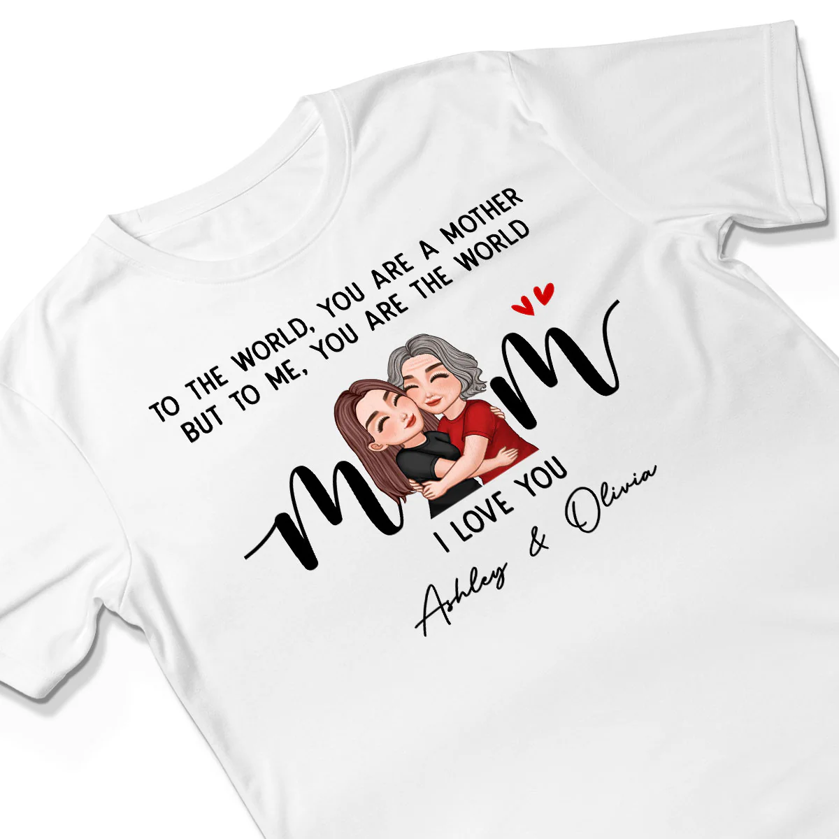 To Me You Are The World Gift For Mom Personalized Shirt - Image 3