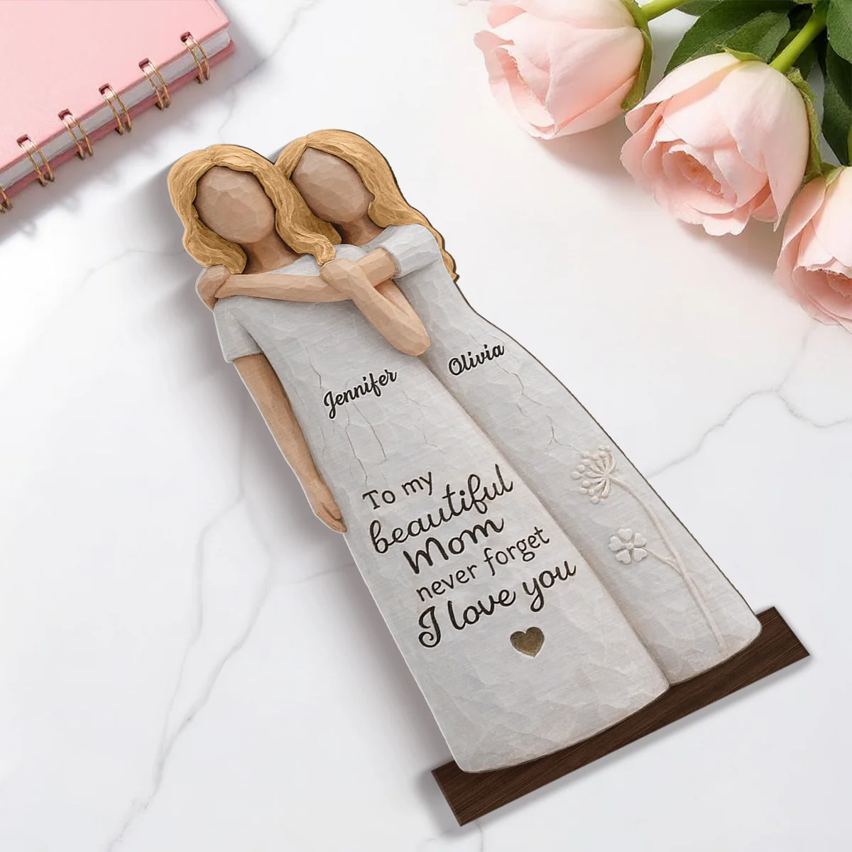 To My Beautiful Mom Never Forget I Love You - Personalized 2-Layered Wooden Plaque - Mother's Day Gift for Mom - Image 8