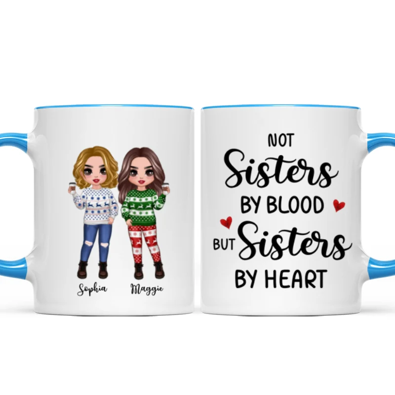 To My Bestie Christmas Standing Doll Besties In Snow Personalized Mug - Image 6