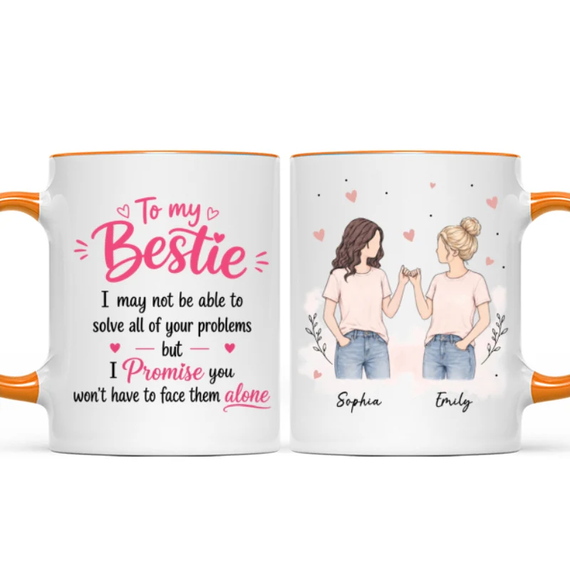 To My Bestie Pinky Promise Besties - Personalized Mug - Friendship Keepsake For Best Friends - Image 16