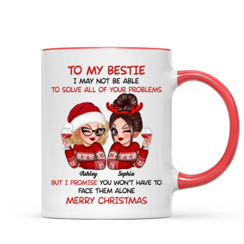 To My Bestie Sassy Girls Personalized Mug, Funny Christmas Gift For Sisters - Image 12