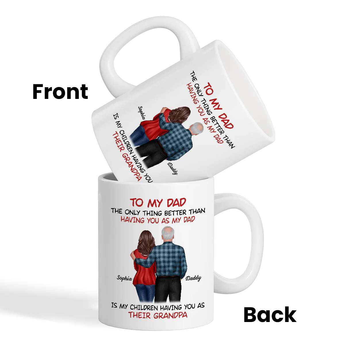 To My Dad From Daughter Happy Father‘s Day Personalized Mug - Image 3