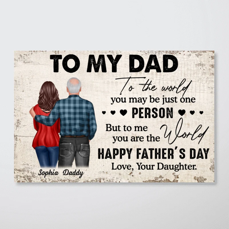 From Daughter To Dad Happy Father's Day Personalized Poster, Heartfelt Father's Day Gift For Dad - Image 6