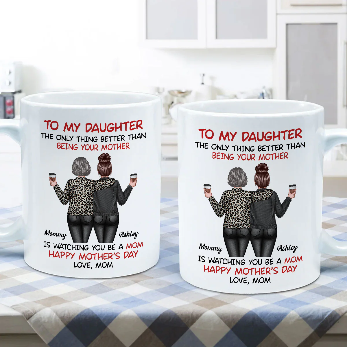 Watching My Daughter Being a Mom Personalized Mug, Heartfelt 2025 Gift For Daughter - Image 5
