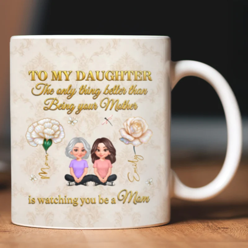 To My Daughter Custom Birth Month Flower - Personalized Mug - Heartfelt Mother's Day Gift For Daughter - Image 10