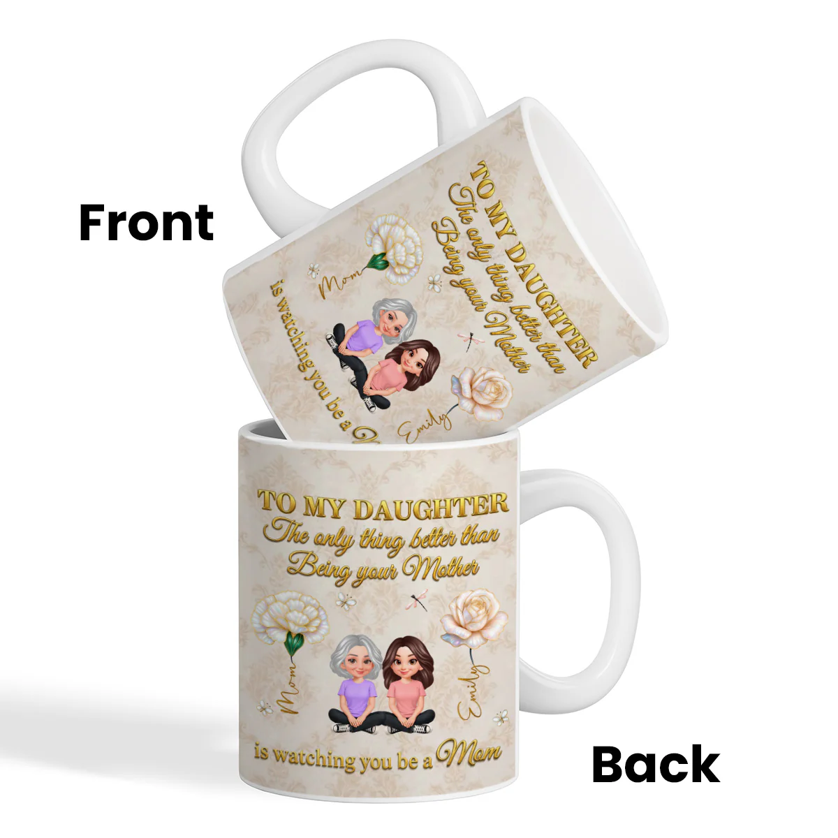To My Daughter Custom Birth Month Flower - Personalized Mug - Heartfelt Mother's Day Gift For Daughter - Image 9