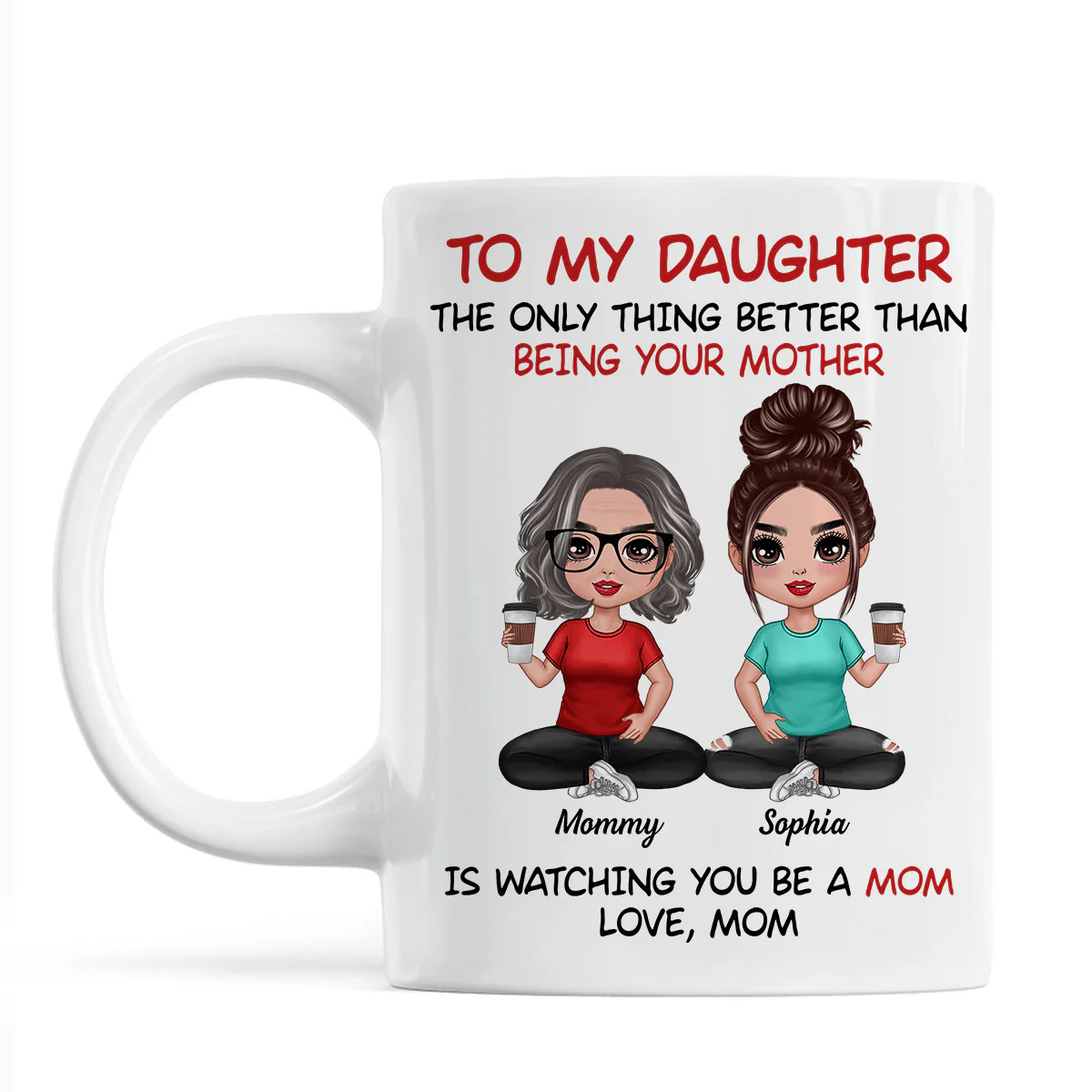To My Daughter From Mom - Personalized Mug - Heartfelt Gift For Daughter