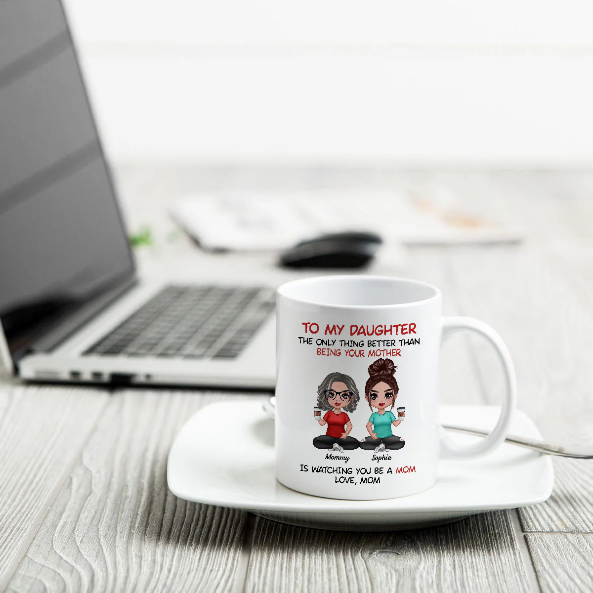 To My Daughter From Mom - Personalized Mug - Heartfelt Gift For Daughter - Image 4
