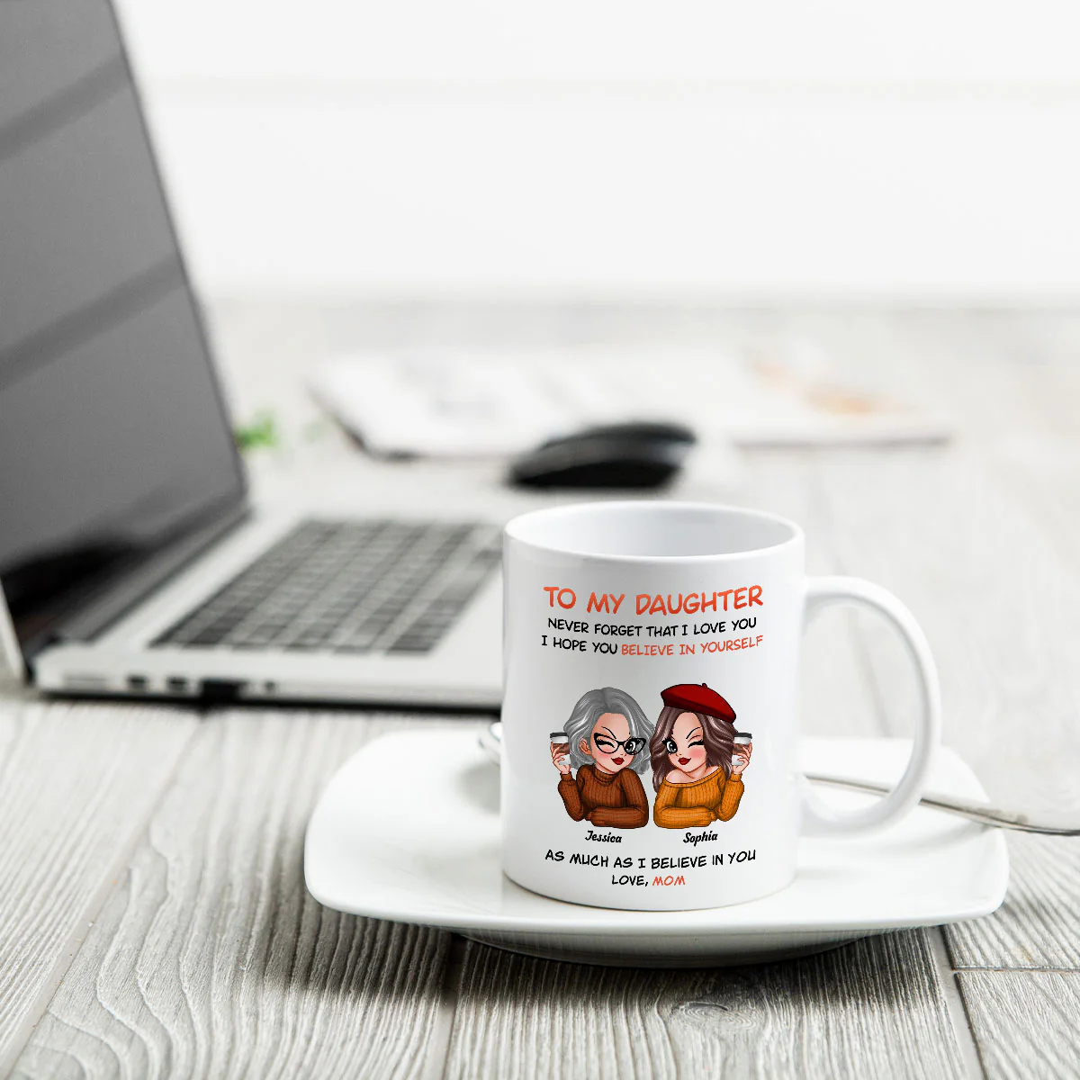 To My Daughter Fall Season Pretty Women Personalized Mug - Image 4