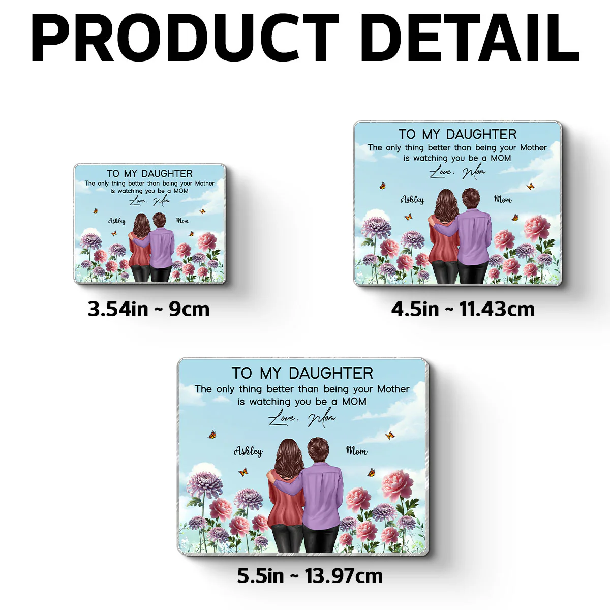 To My Daughter From Mom Happy Mother's Day Birth Flower Personalized Acrylic Fridge Magnet, Gift For Daughter - Image 6