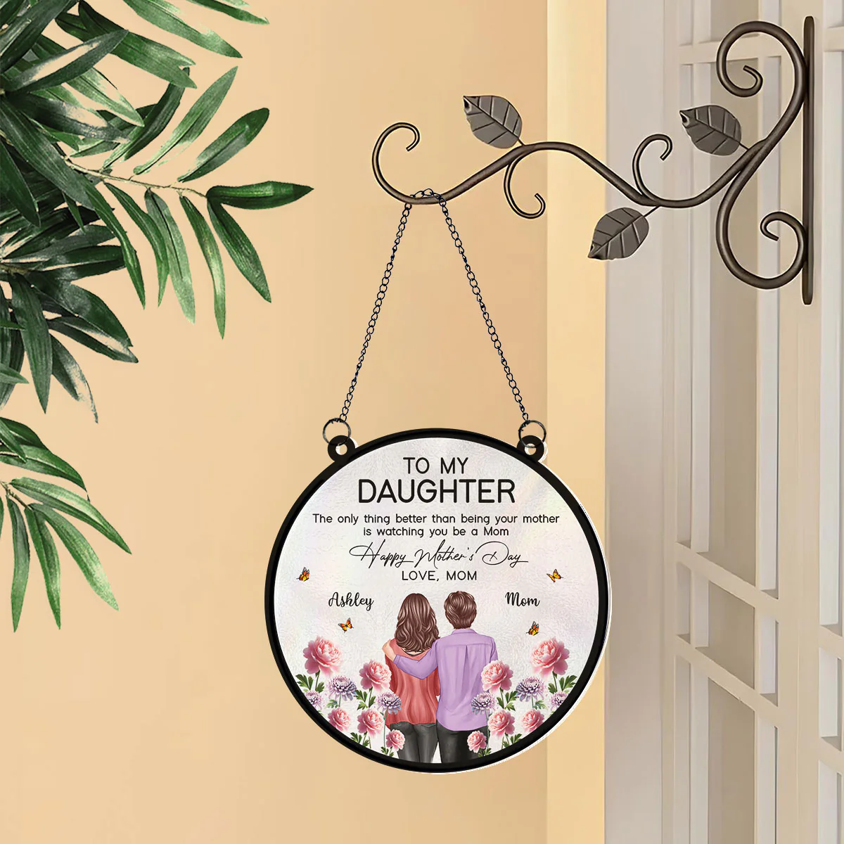 To My Daughter From Mom Happy Mother's Day Birth Flower Personalized Suncatcher, Gift For Daughter - Image 12