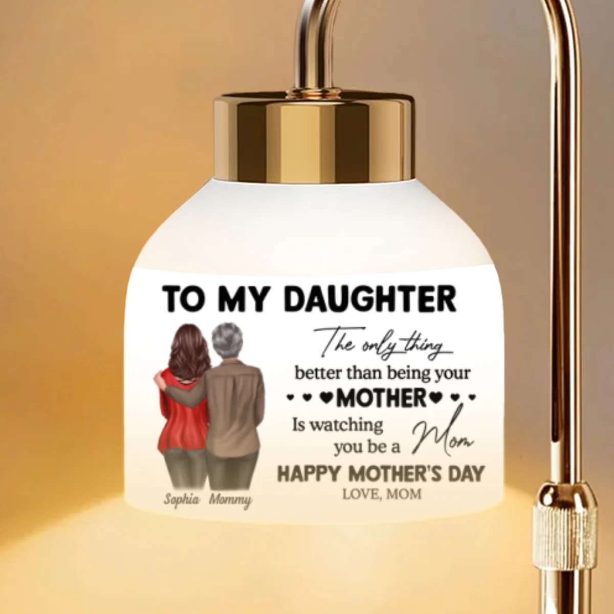 To My Daughter From Mom Happy Mother's Day - Personalized Candle Warmer Lamp - Mother's Day Gift For Daughter - Image 10