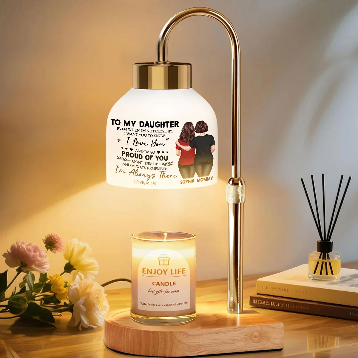 To My Daughter From Mom - Personalized Candle Warmer Lamp - Heartfelt Gift For Daughter - Image 2