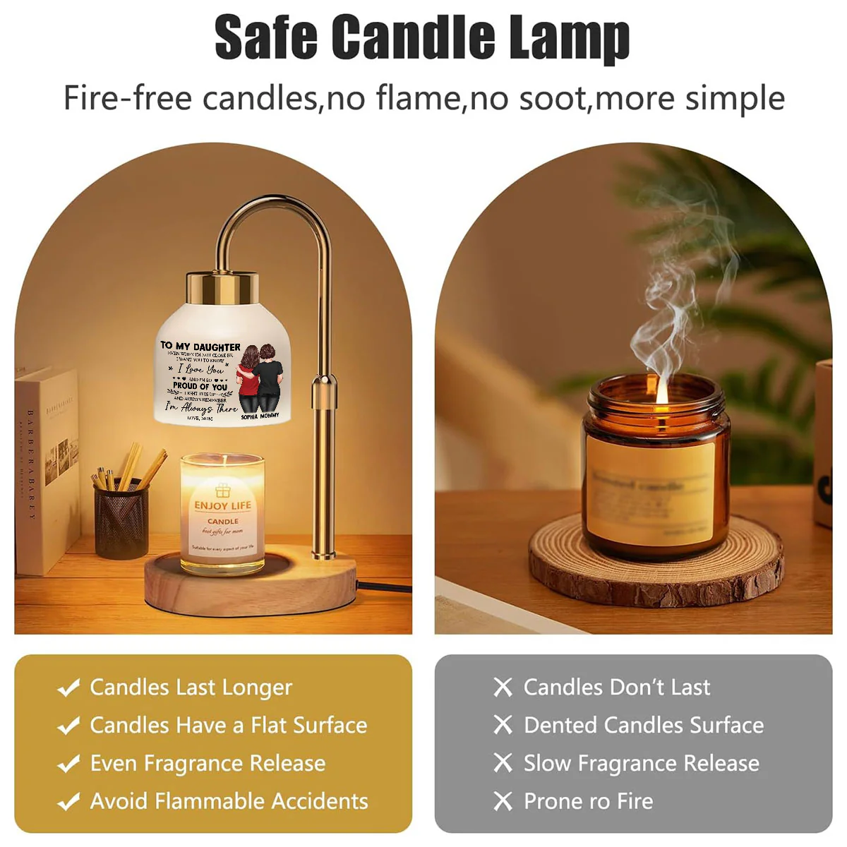 To My Daughter From Mom - Personalized Candle Warmer Lamp - Heartfelt Gift For Daughter - Image 5