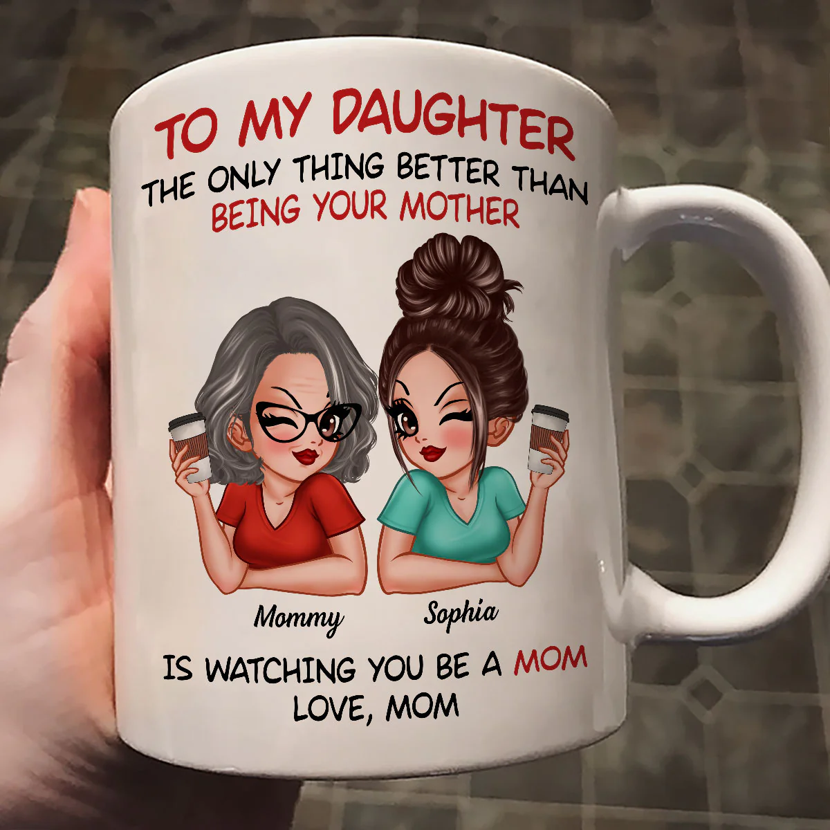 To My Daughter From Mom Personalized Mug - Image 2