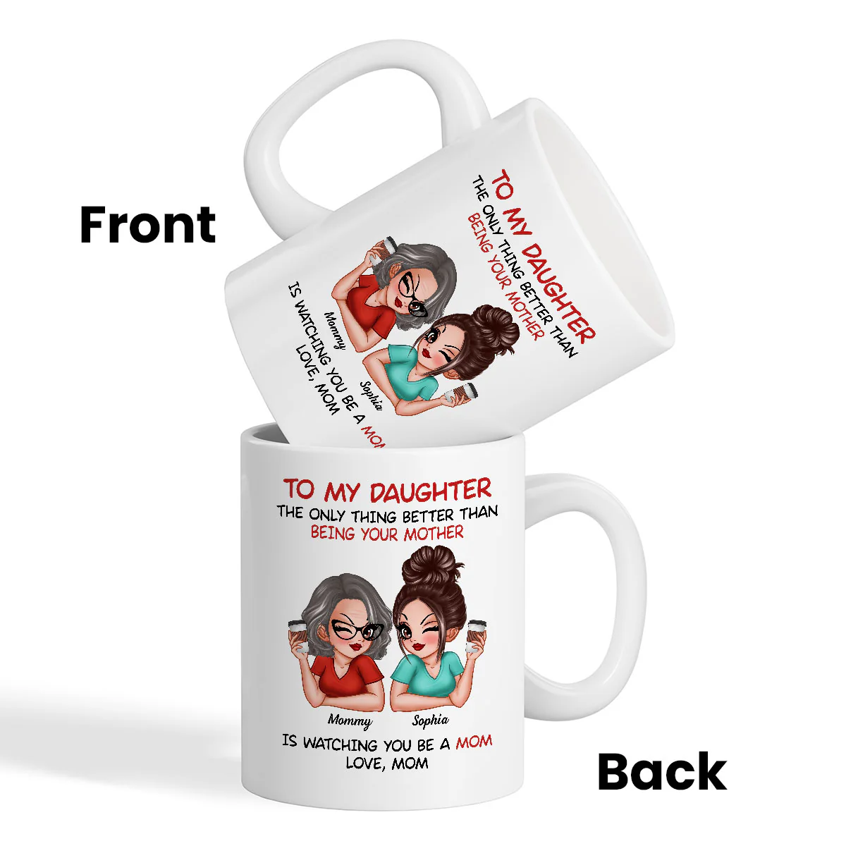 To My Daughter From Mom Personalized Mug - Image 3