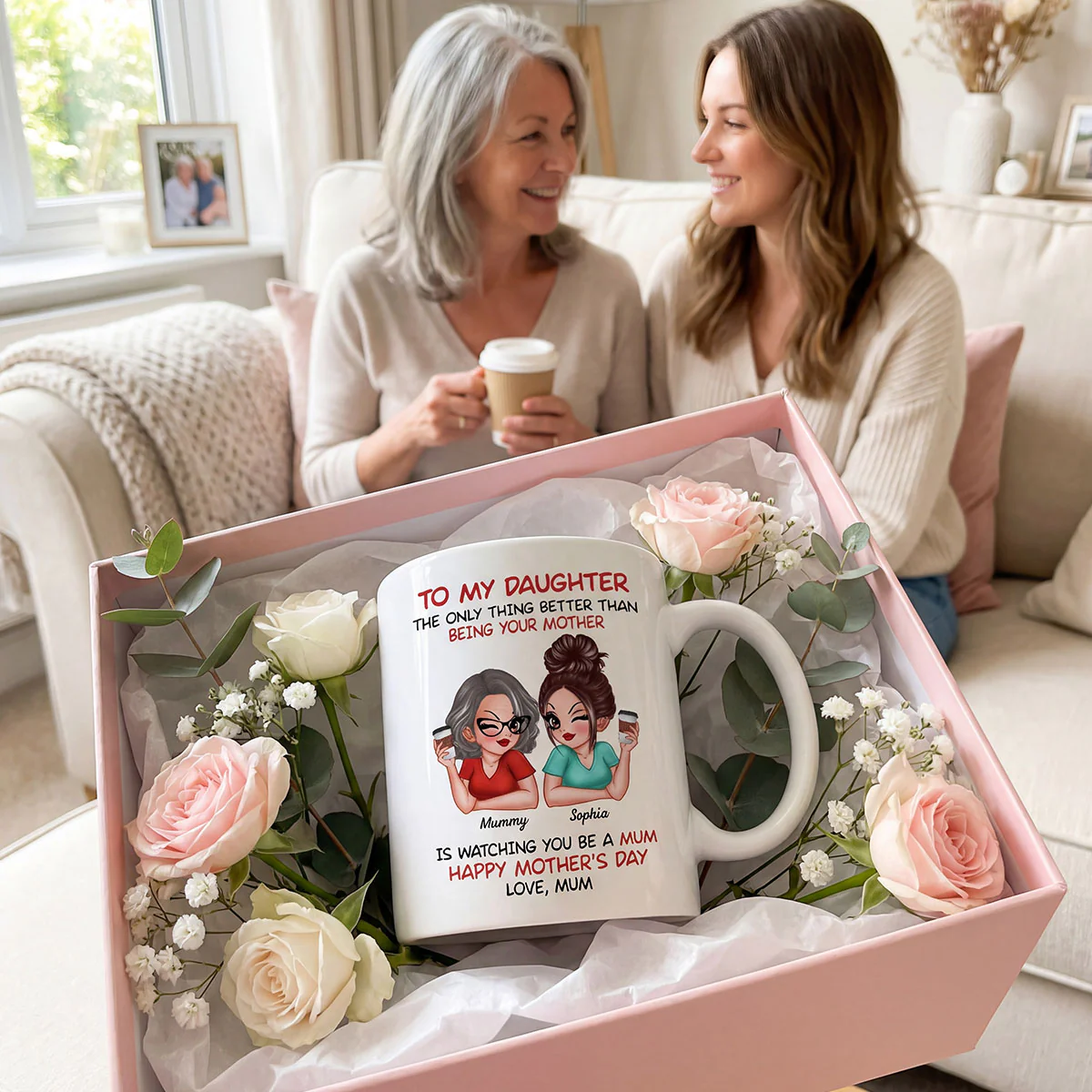 To My Daughter From Mum Happy Mother's Day - Personalised Mug - Mother's Day Gift For Daughter - Image 11