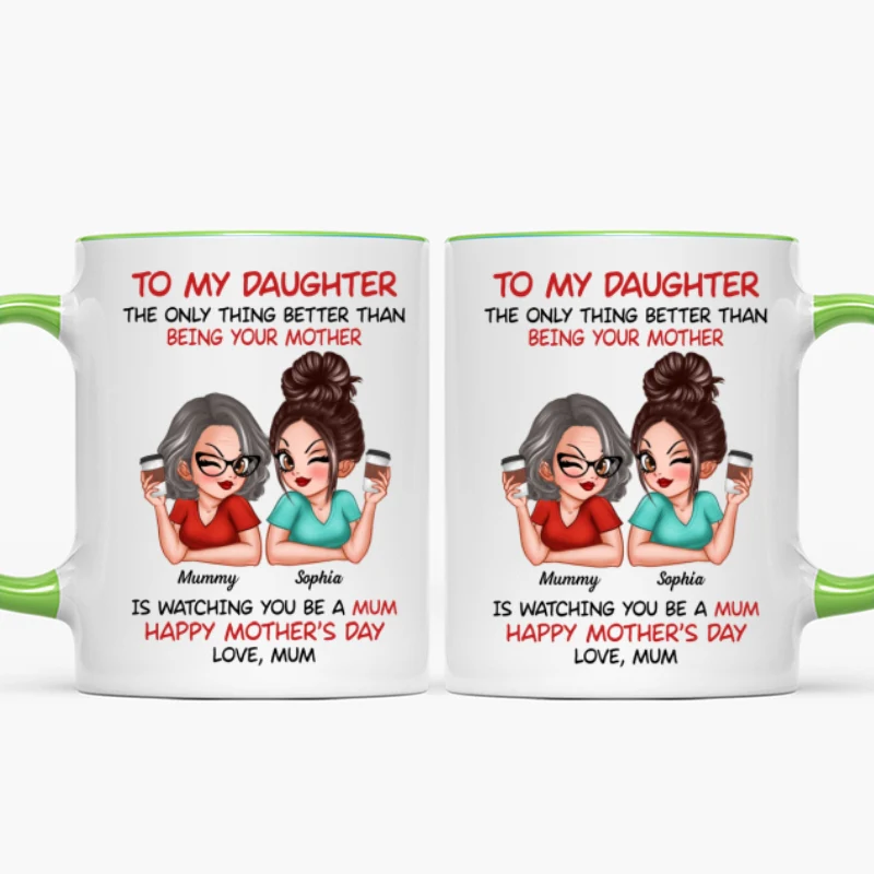 To My Daughter From Mum Happy Mother's Day - Personalised Mug - Mother's Day Gift For Daughter - Image 28