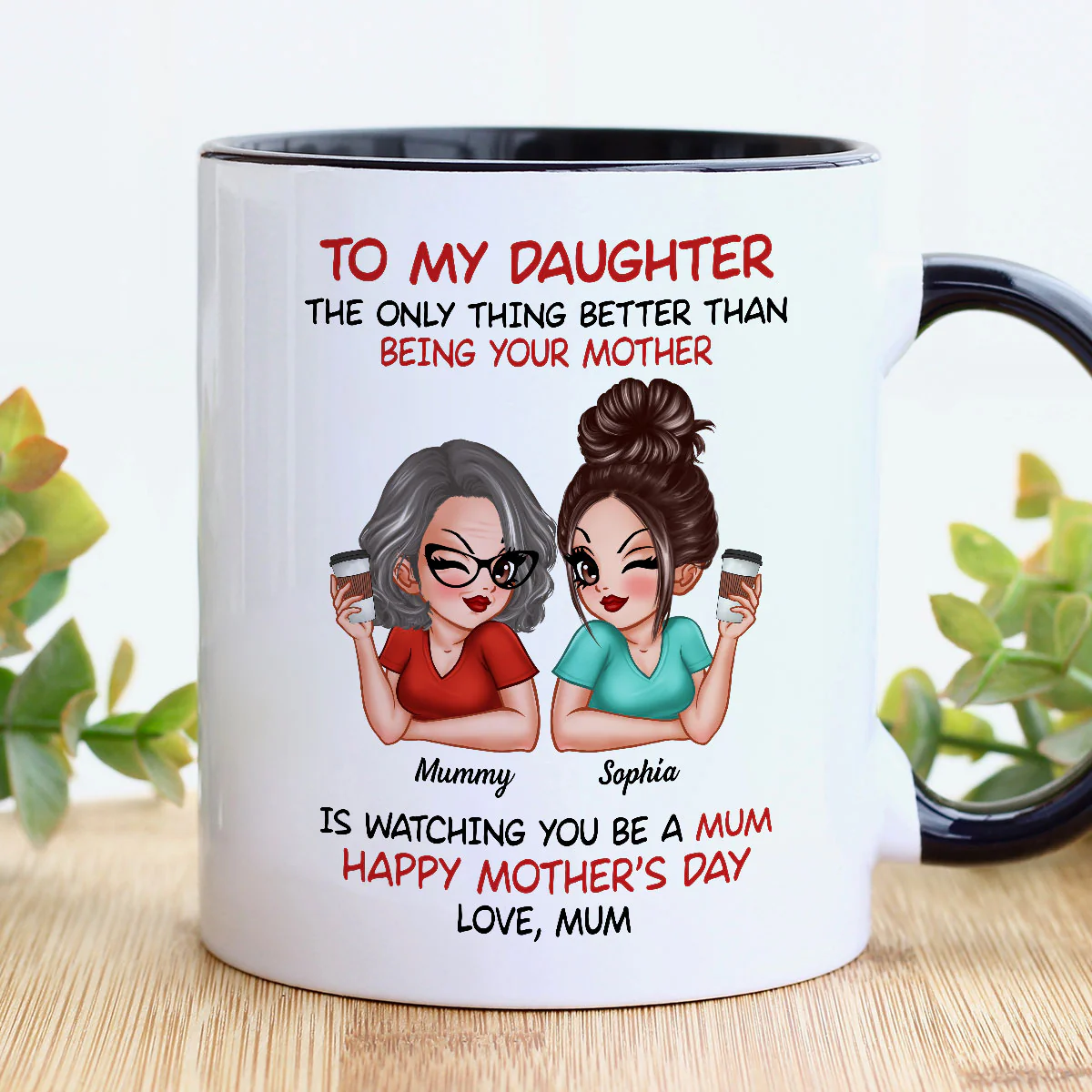 To My Daughter From Mum Happy Mother's Day - Personalised Mug - Mother's Day Gift For Daughter - Image 6