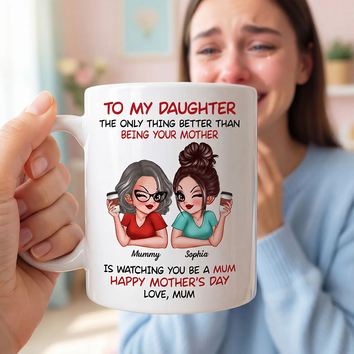 To My Daughter From Mum Happy Mother's Day - Personalised Mug - Mother's Day Gift For Daughter - Image 7