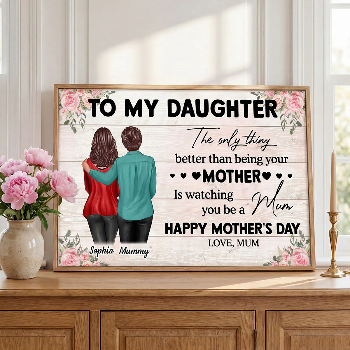 To My Daughter From Mum Happy Mother's Day - Personalized Poster - Mother's Day Gift For Daughter - Image 11