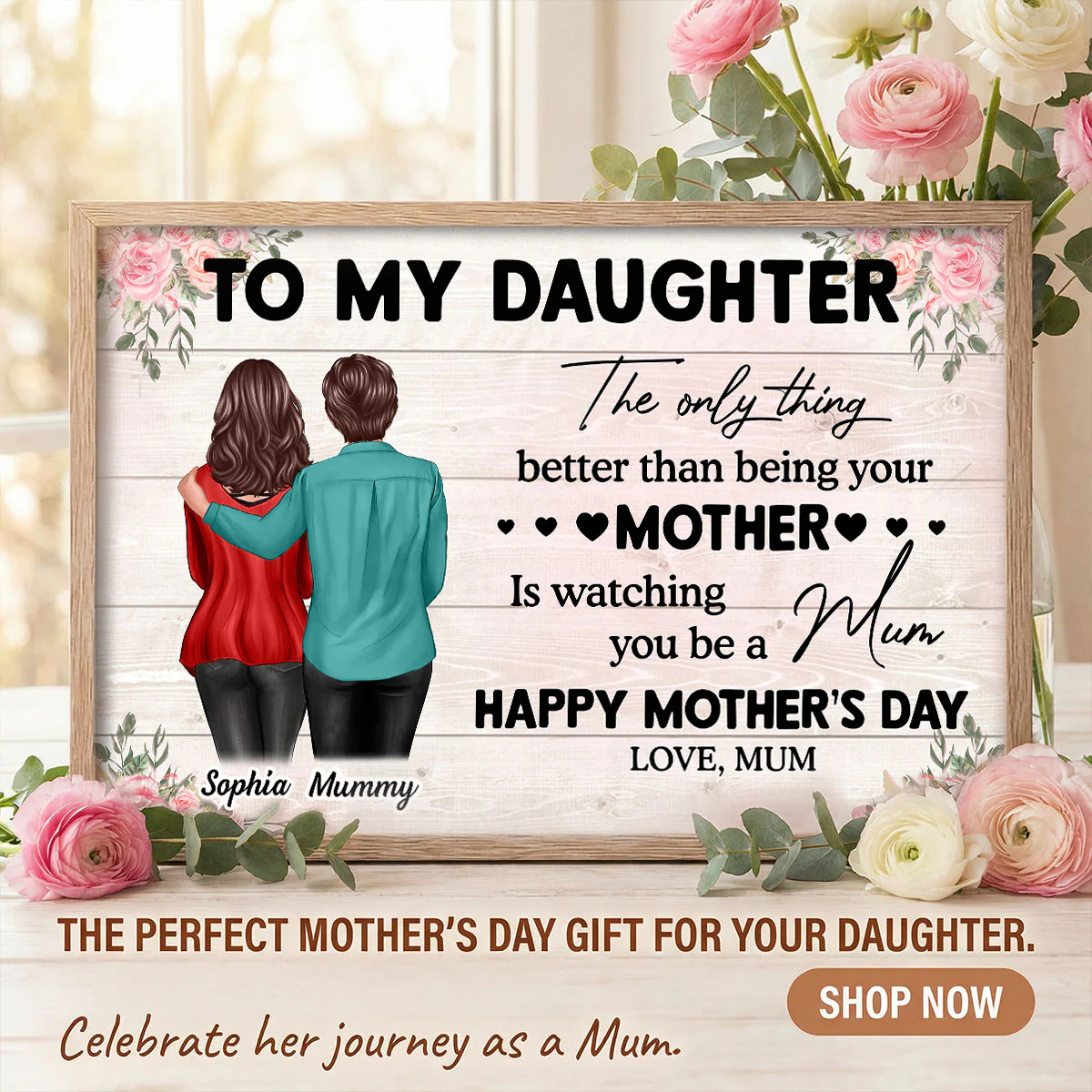 To My Daughter From Mum Happy Mother's Day - Personalized Poster - Mother's Day Gift For Daughter - Image 12