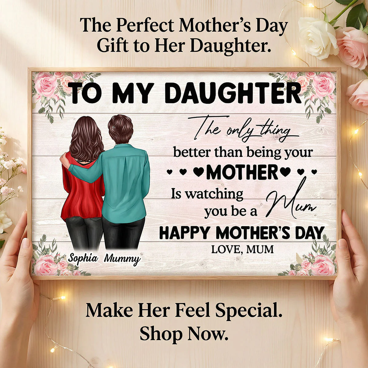 To My Daughter From Mum Happy Mother's Day - Personalized Poster - Mother's Day Gift For Daughter - Image 13
