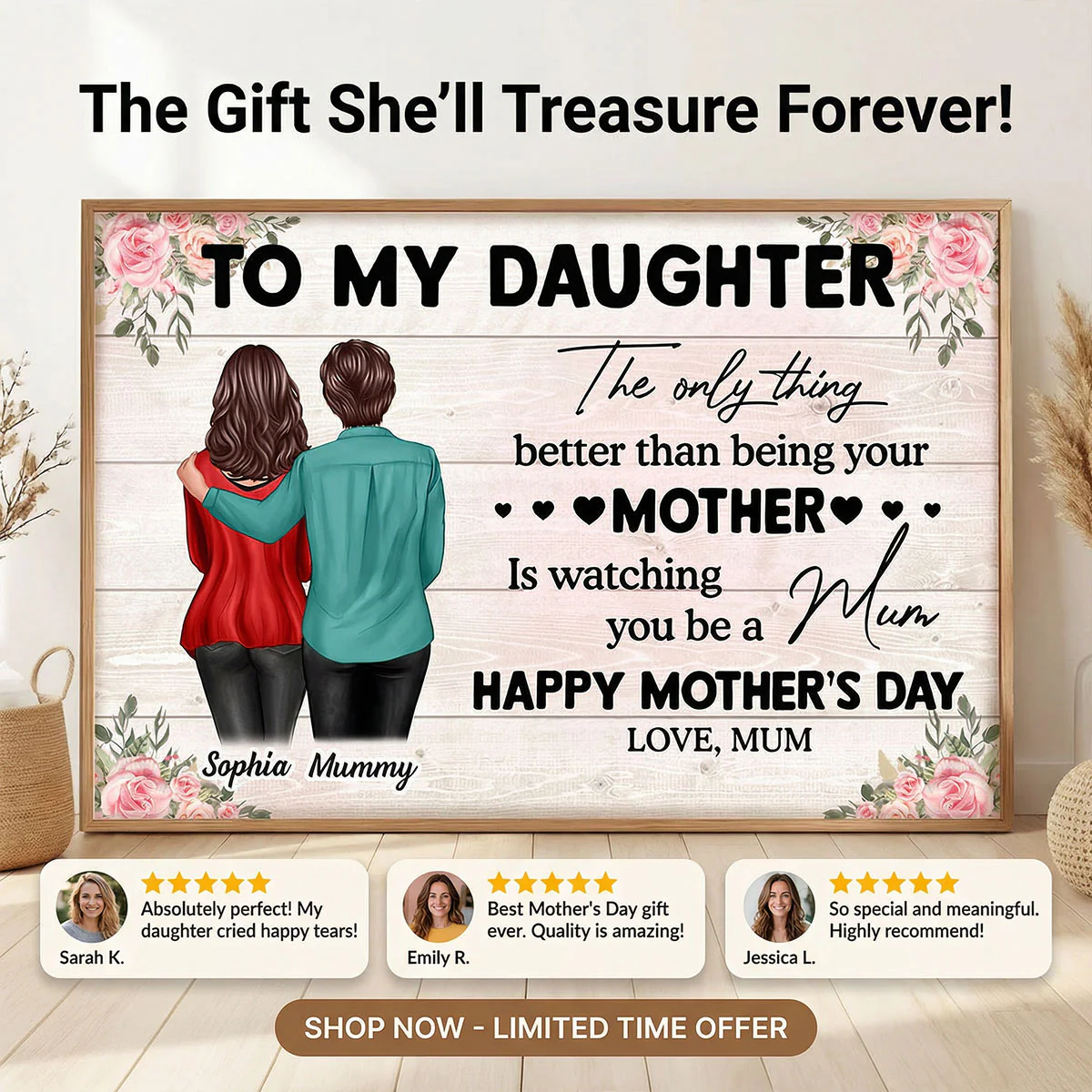 To My Daughter From Mum Happy Mother's Day - Personalized Poster - Mother's Day Gift For Daughter - Image 14
