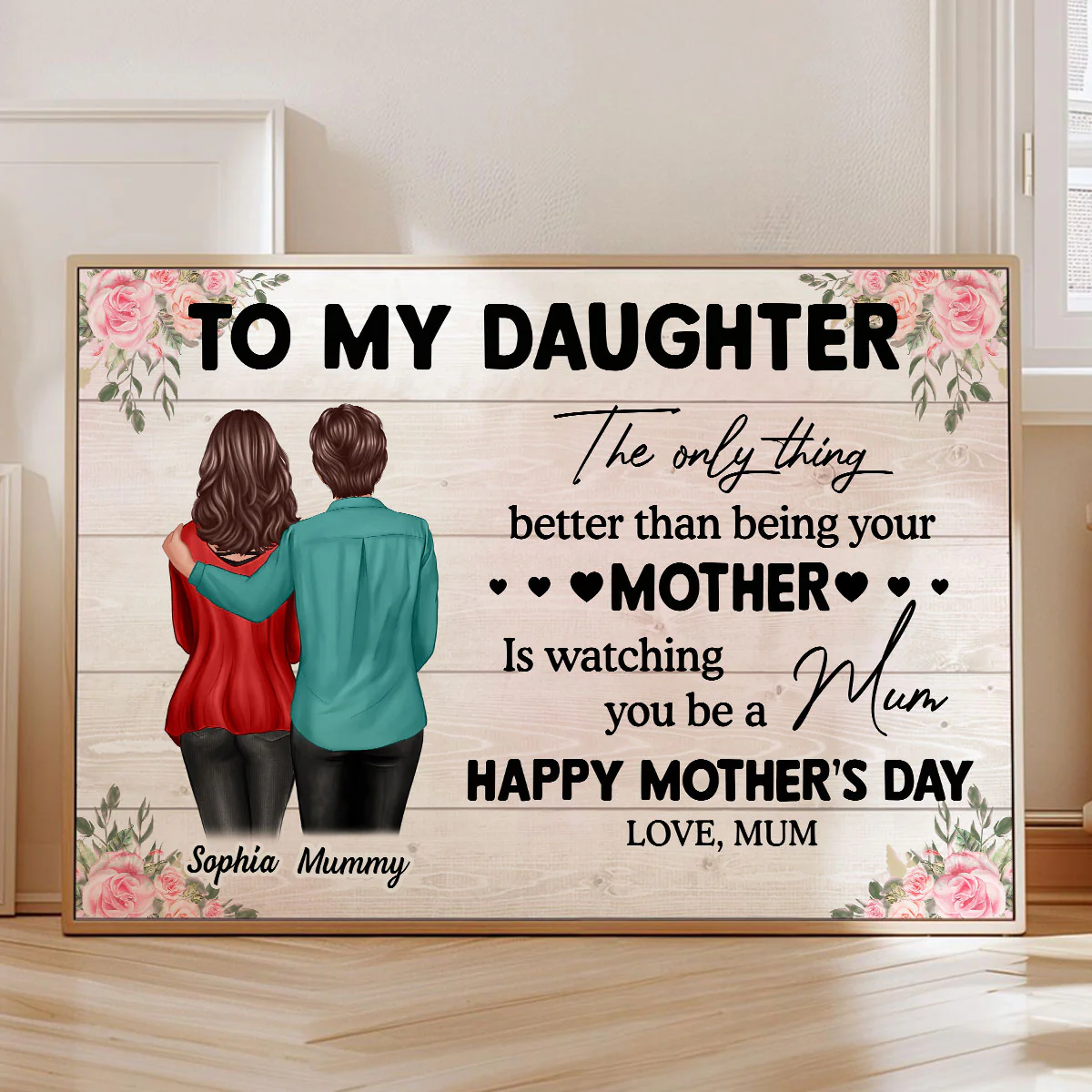To My Daughter From Mum Happy Mother's Day - Personalized Poster - Mother's Day Gift For Daughter - Image 3