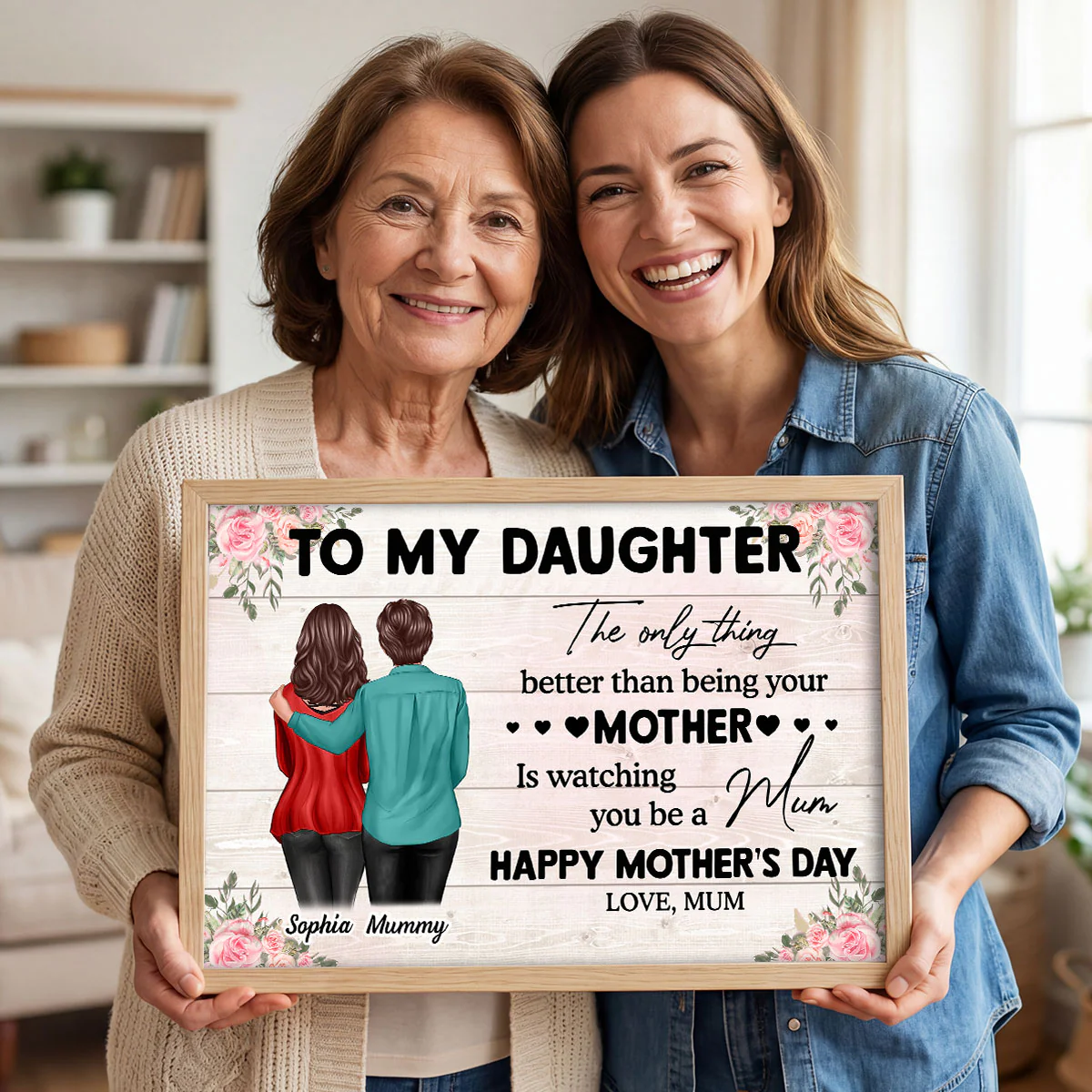 To My Daughter From Mum Happy Mother's Day - Personalized Poster - Mother's Day Gift For Daughter - Image 5