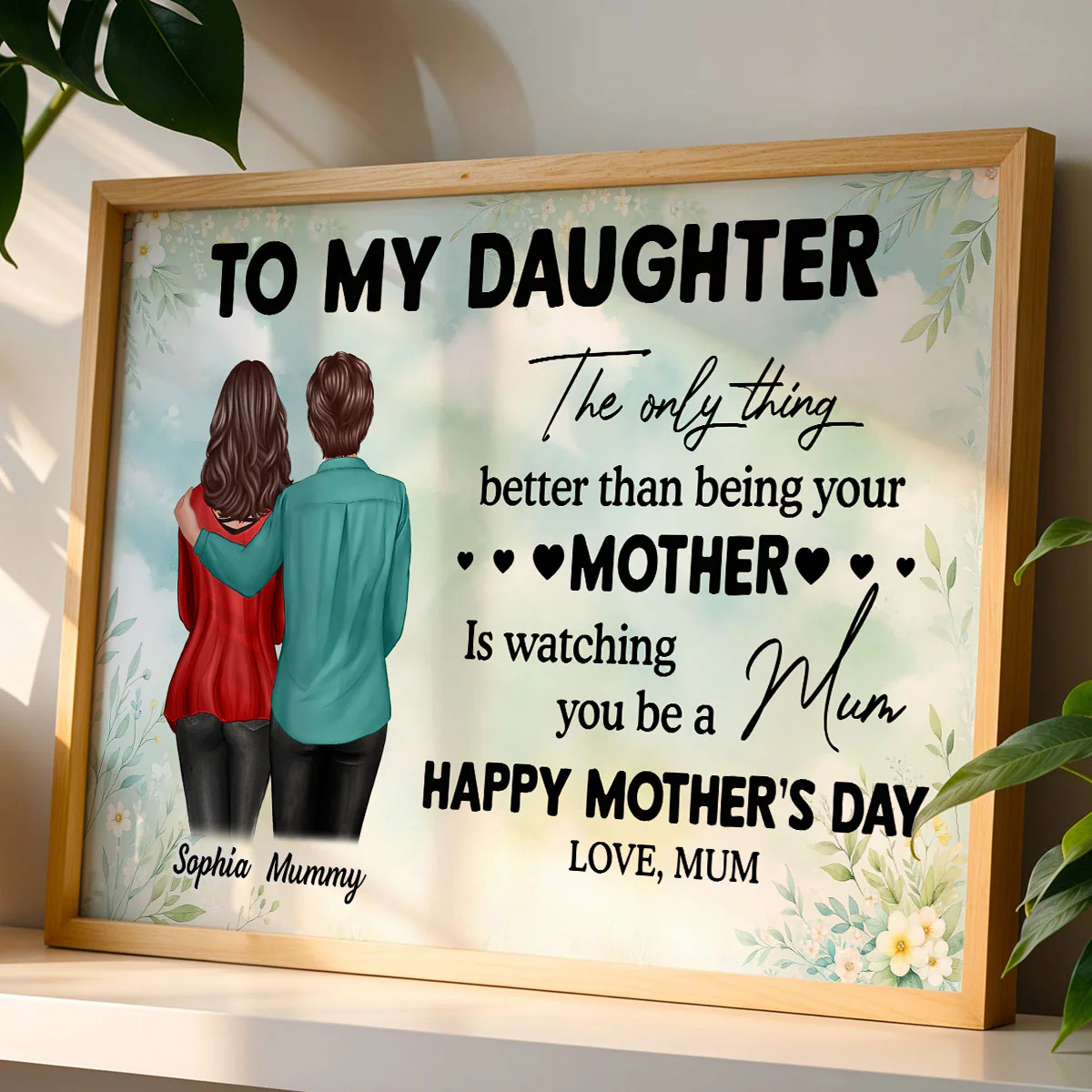 To My Daughter From Mum Happy Mother's Day - Personalized Poster - Mother's Day Gift For Daughter - Image 7