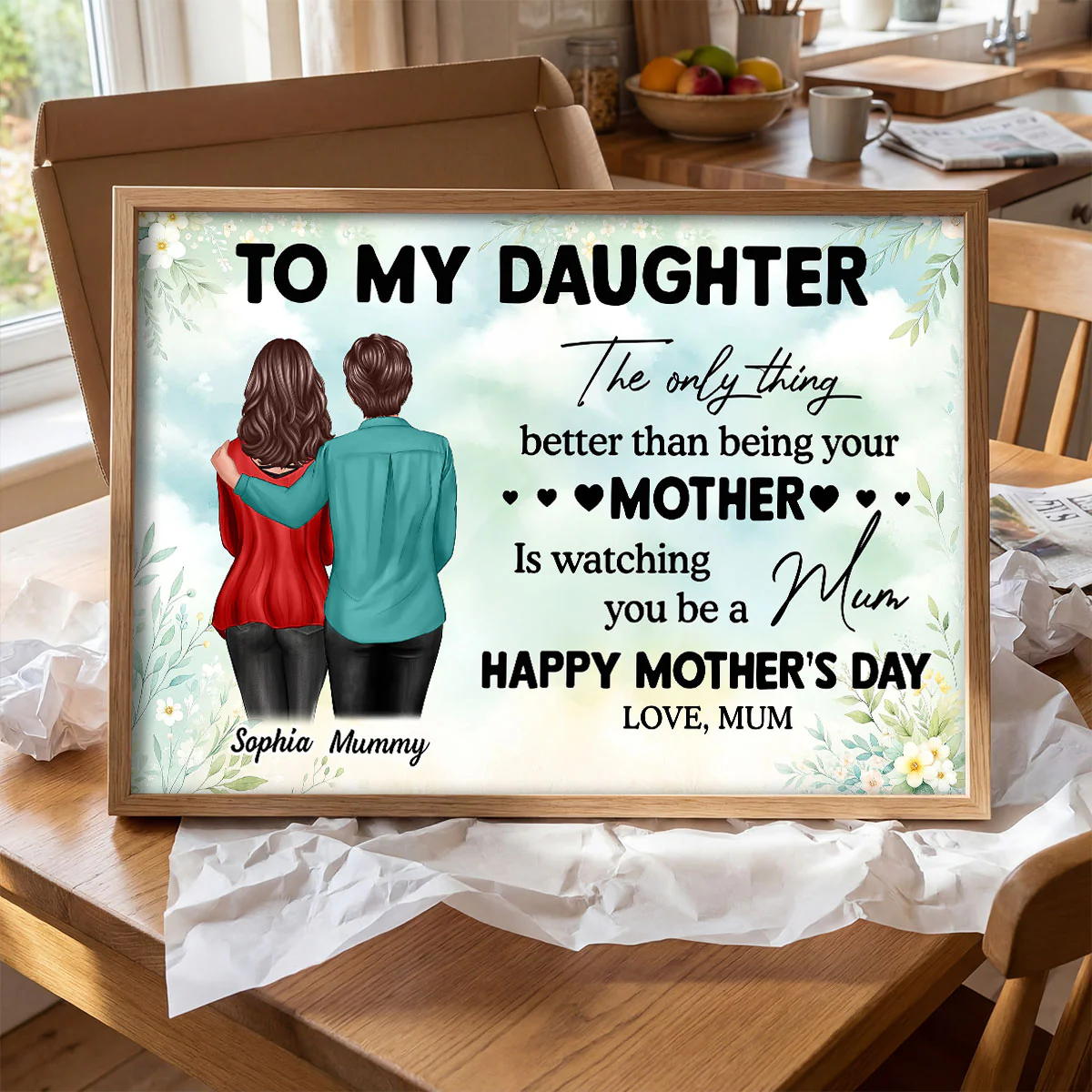 To My Daughter From Mum Happy Mother's Day - Personalized Poster - Mother's Day Gift For Daughter - Image 8