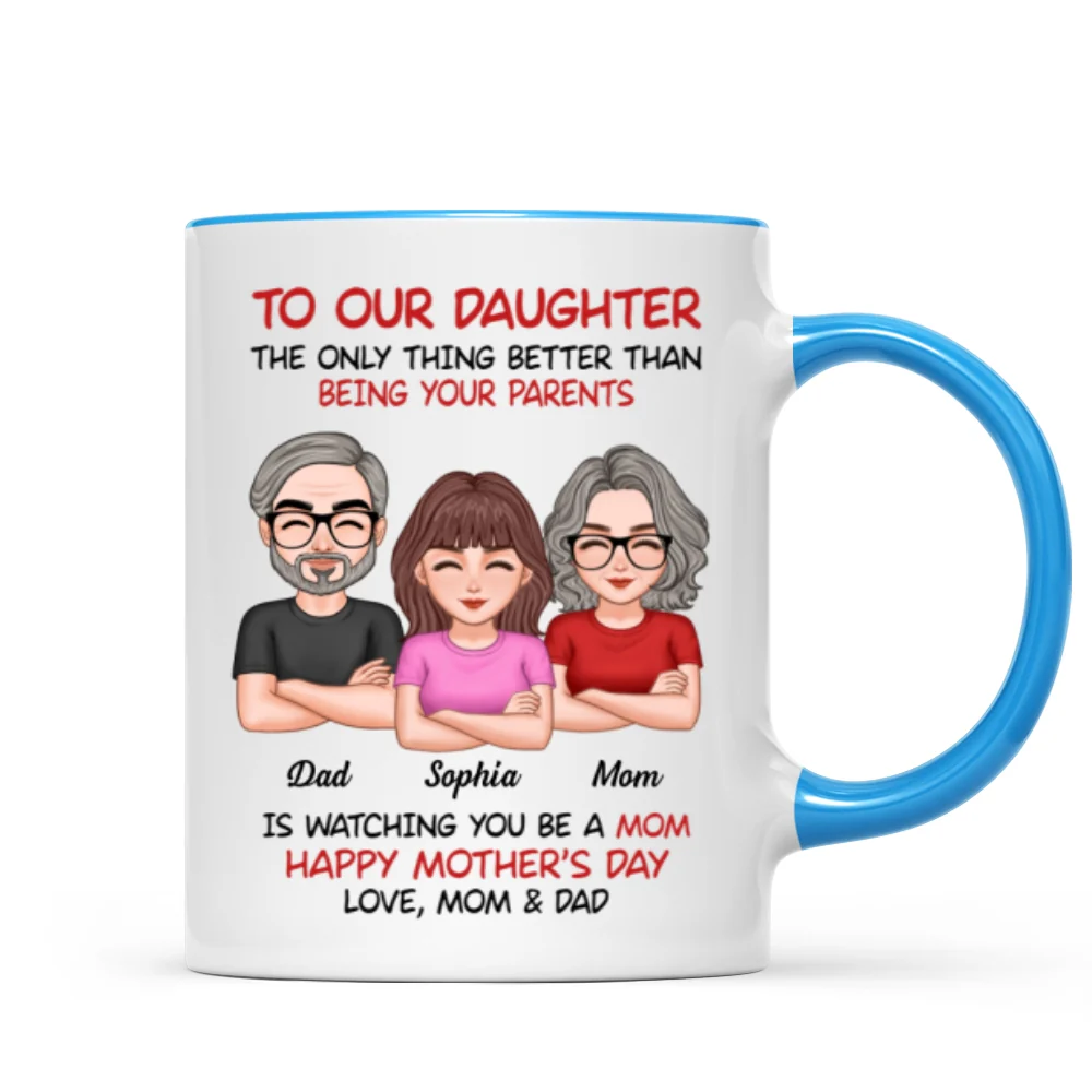 To Our Daughter From Parents Happy Mother‘s Day Personalized Mug - Image 10