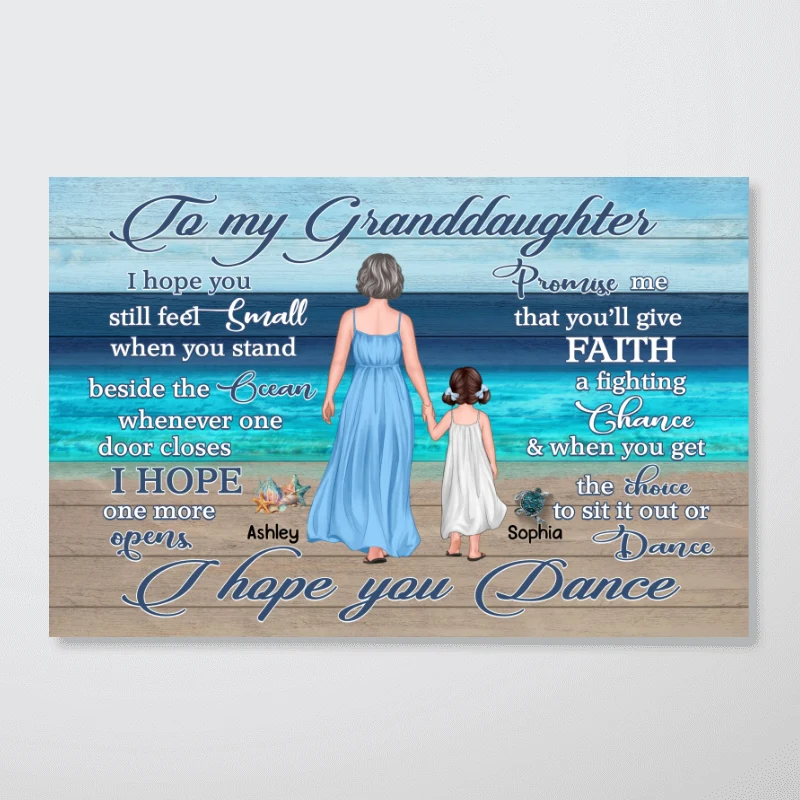 To My Daughter Granddaughter Summer Personalized Horizontal Poster - Image 4