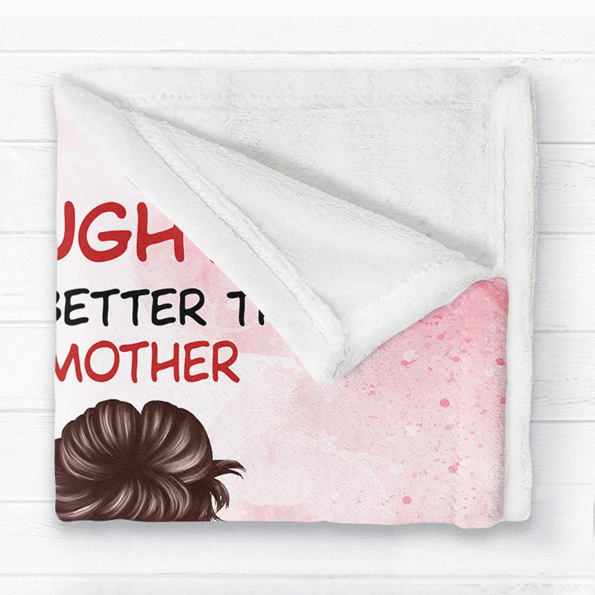 To My Daughter Happy Mother‘s Day Personalized Fleece Blanket - Image 3