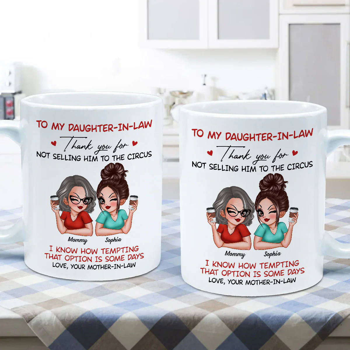 To My Daughter In Law Thank You For Not Selling My Son Funny Personalized Mug - Image 8