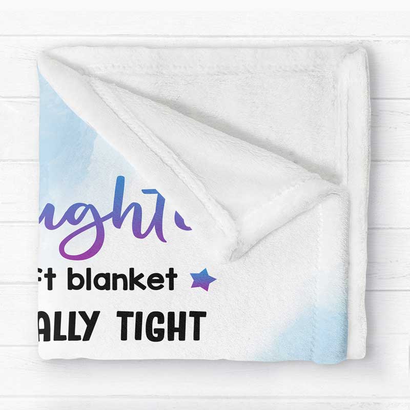 To My Daughter Pastel Color Doll Mom And Daughter Personalized Fleece Blanket - Image 2