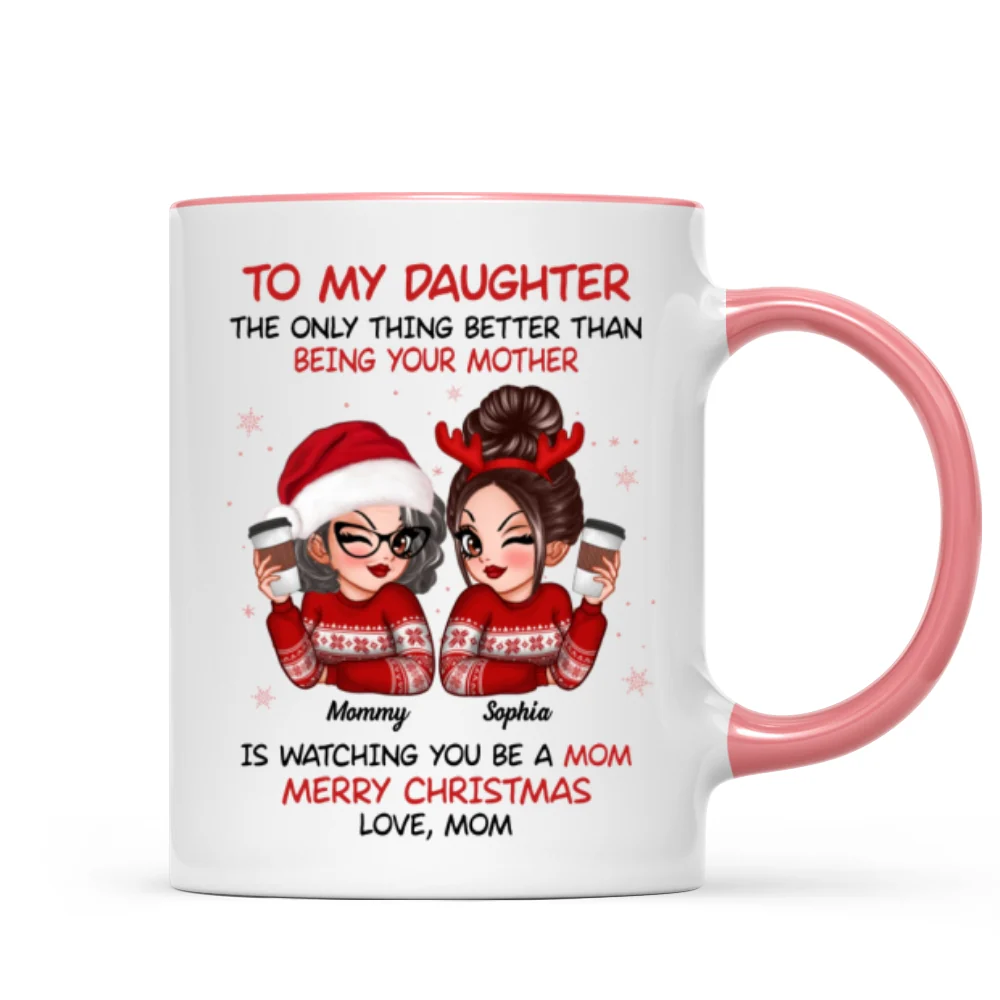 To My Daughter Son Watching You Be A Mom Dad Merry Christmas Personalized Mug, Christmas Gift For Daughters, Sons - Image 14