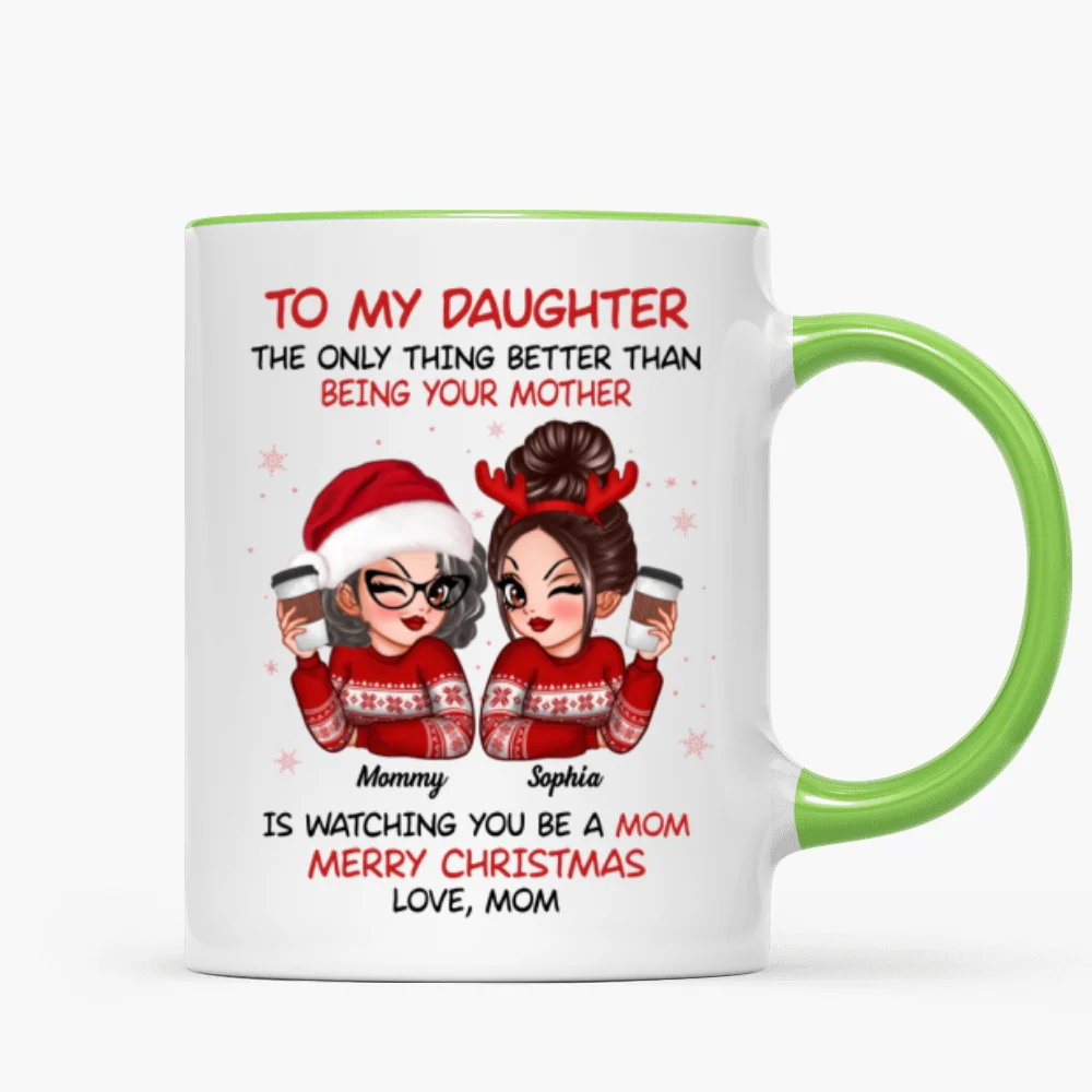 To My Daughter Son Watching You Be A Mom Dad Merry Christmas Personalized Mug, Christmas Gift For Daughters, Sons - Image 15