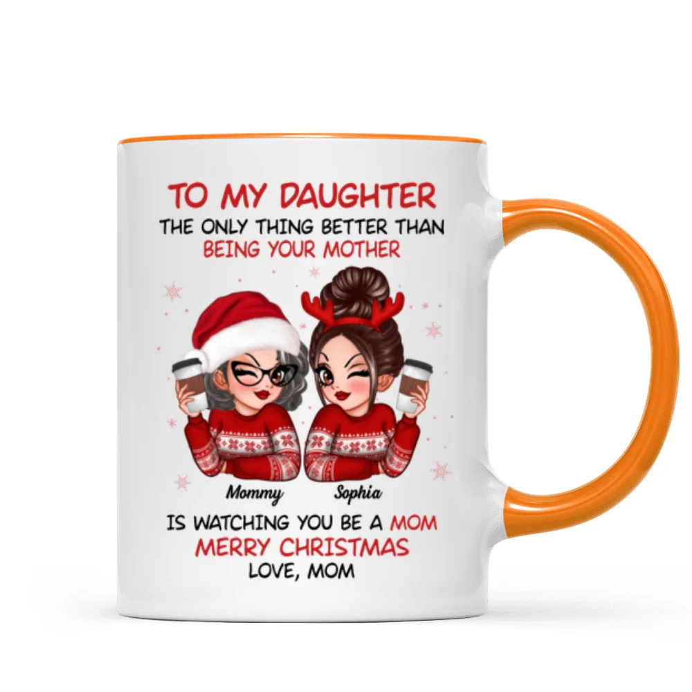To My Daughter Son Watching You Be A Mom Dad Merry Christmas Personalized Mug, Christmas Gift For Daughters, Sons - Image 16