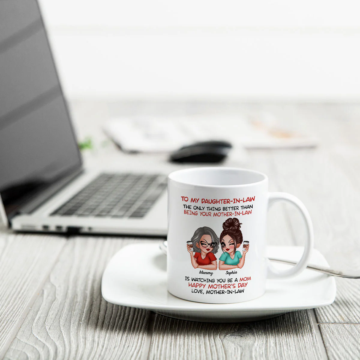 To My Daughter-In-Law Happy Mother‘s Day Personalized Mug - Image 4