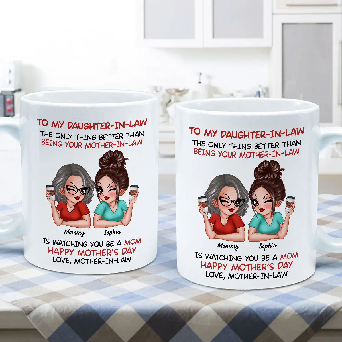 To My Daughter-In-Law Happy Mother‘s Day Personalized Mug - Image 5