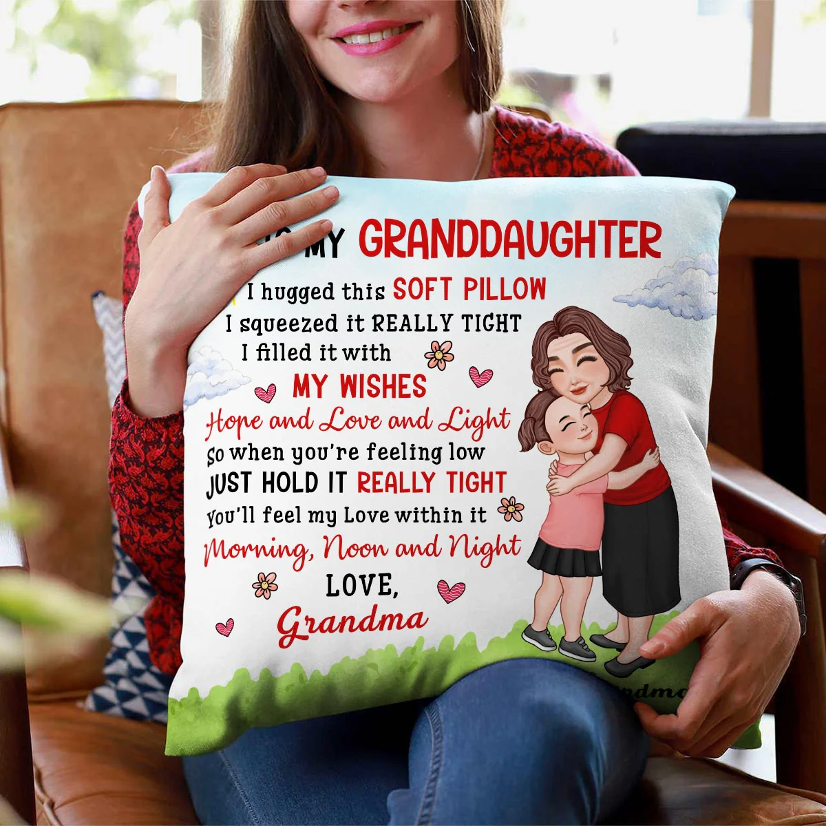 To My Granddaughter Grandson Adorable Gift For Grandchildren Personalized Pillow - Image 3