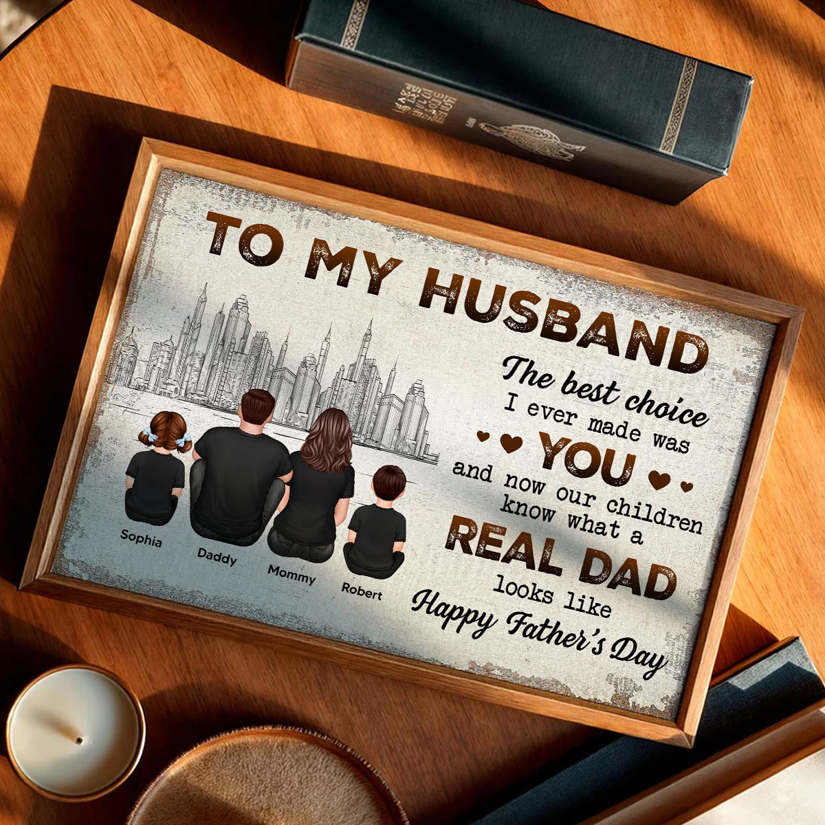 To My Husband Our Children Knows What A Real Dad Looks Like Personalized Poster, Gift For Bonus Dad - Image 10